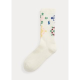 Quilted-Motif Crew Socks