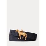 Standing Horse Calf-Suede Belt