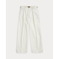 Cropped Poplin Wide-Leg Pant