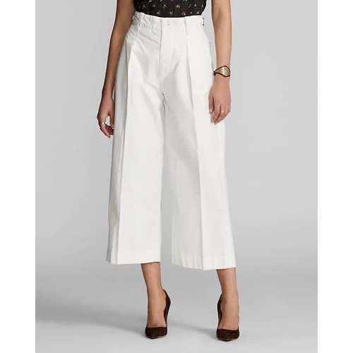 폴로 랄프로렌 Cropped Poplin Wide-Leg Pant