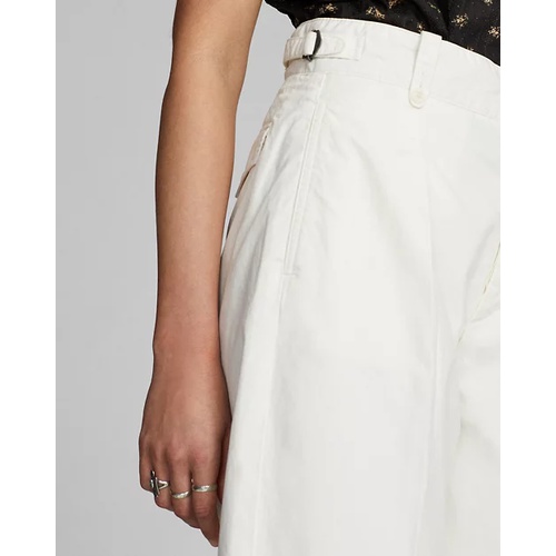 폴로 랄프로렌 Cropped Poplin Wide-Leg Pant