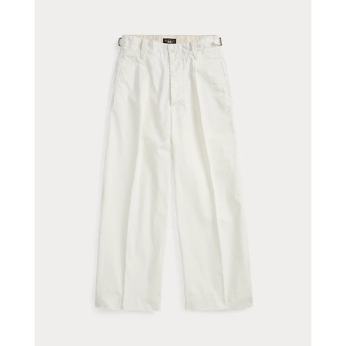 폴로 랄프로렌 Cropped Poplin Wide-Leg Pant