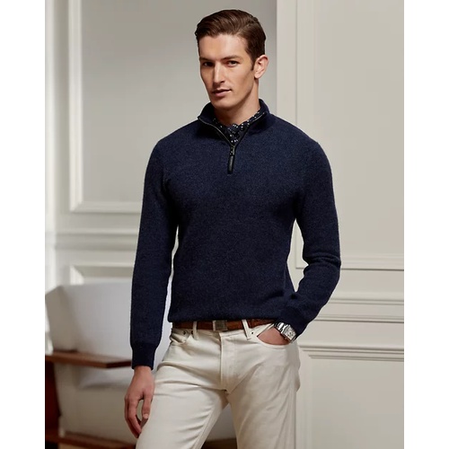 폴로 랄프로렌 Cashmere Birdseye Quarter-Zip Sweater