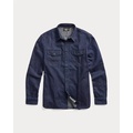 Indigo Cotton-Linen Denim Workshirt