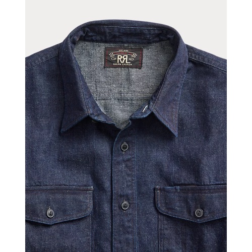 폴로 랄프로렌 Indigo Cotton-Linen Denim Workshirt