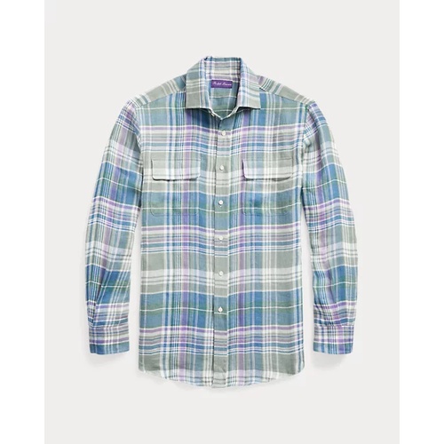 폴로 랄프로렌 Plaid Linen Twill Shirt