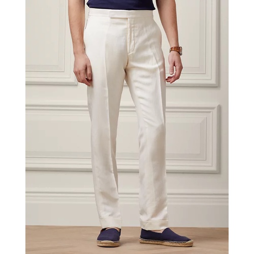 폴로 랄프로렌 Gregory Hand-Tailored Silk-Linen Trouser