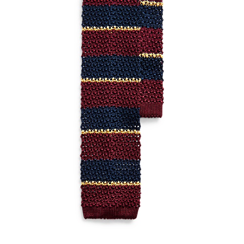 폴로 랄프로렌 Striped Knit Silk Tie