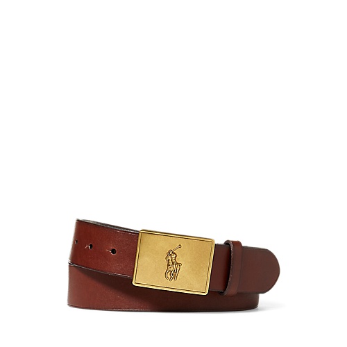 폴로 랄프로렌 Pony Plaque Leather Belt