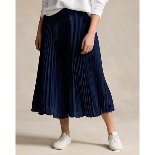 폴로 랄프로렌 Pleated Georgette Skirt