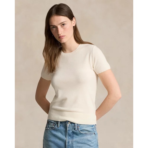 폴로 랄프로렌 Cashmere Short-Sleeve Crewneck Sweater