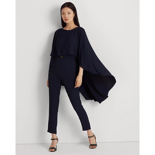 폴로 랄프로렌 Belted Cape Georgette Jumpsuit