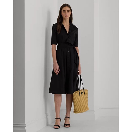 폴로 랄프로렌 Belted Cotton-Blend Shirtdress