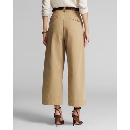 폴로 랄프로렌 Cropped Cotton Wide-Leg Pant