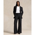 Stretch Wool Faille Wide-Leg Pant