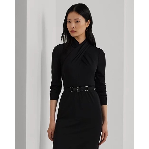 폴로 랄프로렌 Belted Mockneck Jersey Dress