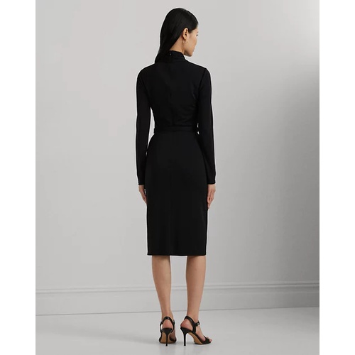 폴로 랄프로렌 Belted Mockneck Jersey Dress