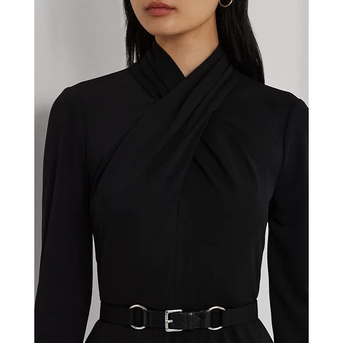 폴로 랄프로렌 Belted Mockneck Jersey Dress