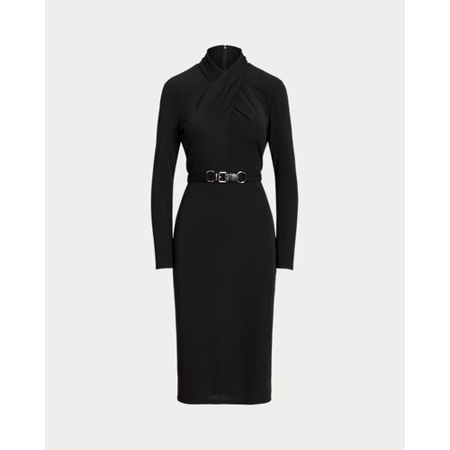 폴로 랄프로렌 Belted Mockneck Jersey Dress