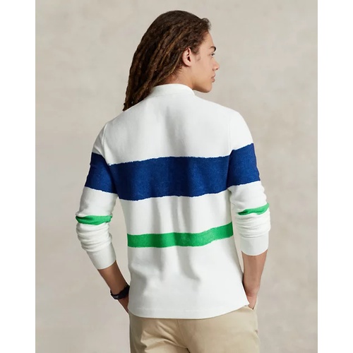 폴로 랄프로렌 Mesh-Knit Cotton Polo-Collar Sweater