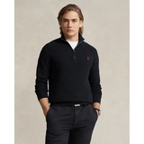 Mesh-Knit Cotton Quarter-Zip Sweater