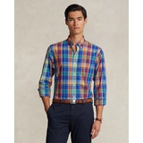 Classic Fit Plaid Stretch Poplin Shirt