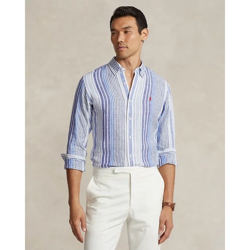 폴로 랄프로렌 Classic Fit Striped Linen Shirt