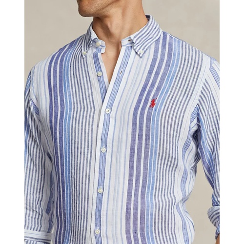 폴로 랄프로렌 Classic Fit Striped Linen Shirt