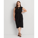 Stretch Jersey Tie-Front Dress