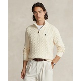 Cable-Knit Cotton Quarter-Zip Sweater