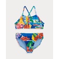 Seaside-Print Two-Piece Swimsuit