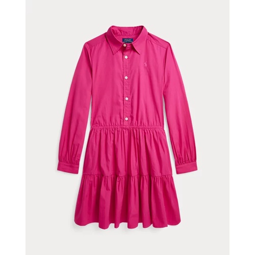 폴로 랄프로렌 Tiered Cotton Poplin Shirtdress