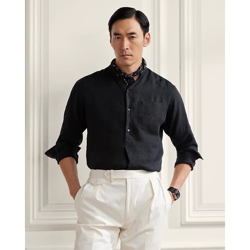 폴로 랄프로렌 Textured Linen Popover Shirt