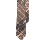 Plaid Silk Crepe Tie