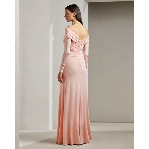 폴로 랄프로렌 Knit Off-the-Shoulder Evening Dress