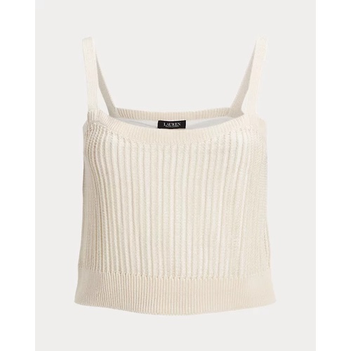 폴로 랄프로렌 Linen-Blend Rib-Knit Sweater Tank Top