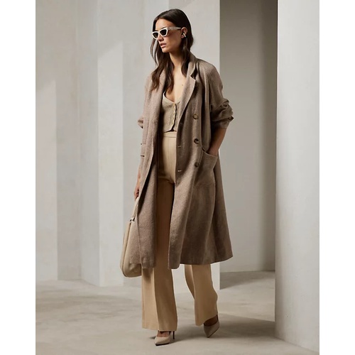 폴로 랄프로렌 Lucian Textured Linen Herringbone Coat