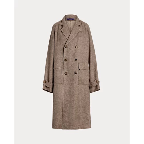 폴로 랄프로렌 Lucian Textured Linen Herringbone Coat