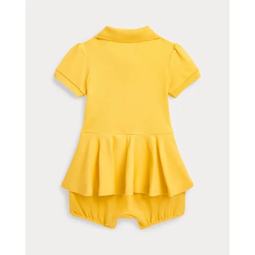 폴로 랄프로렌 Stretch Mesh Peplum Polo Shortall