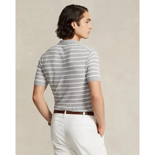 폴로 랄프로렌 Striped Textured Cotton-Linen Sweater