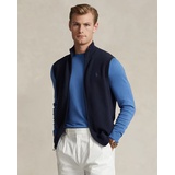 Mesh-Knit Cotton Full-Zip Sweater Vest