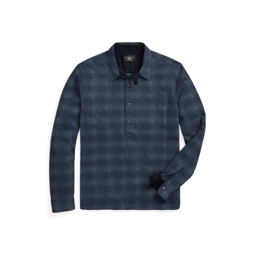 폴로 랄프로렌 Plaid-Print Jersey Popover Workshirt