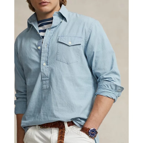 폴로 랄프로렌 Classic Fit Chambray Popover Shirt