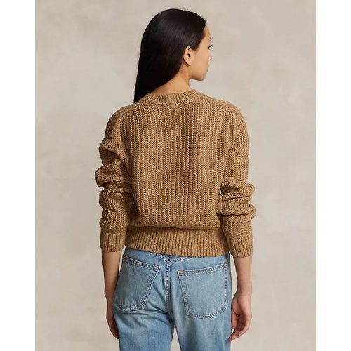 폴로 랄프로렌 Openwork Cotton-Blend Crewneck Sweater