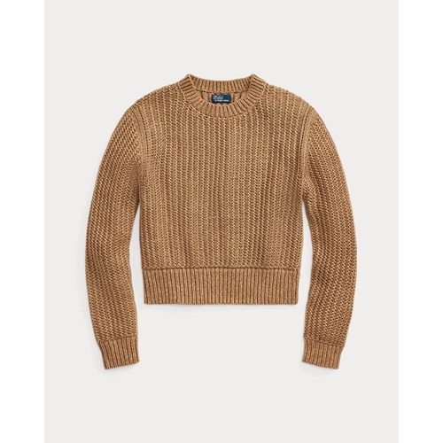 폴로 랄프로렌 Openwork Cotton-Blend Crewneck Sweater