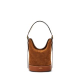 Suede-Leather Small Bellport Bucket Bag