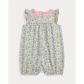 Floral Cotton Jersey Bubble Shortall