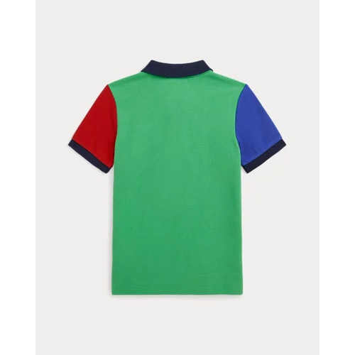 폴로 랄프로렌 Color-Blocked Ombre-Logo Mesh Polo Shirt