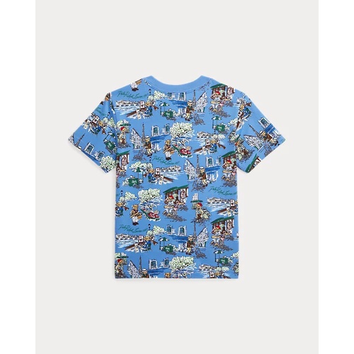 폴로 랄프로렌 Polo Bear Paris-Print Cotton Jersey Tee