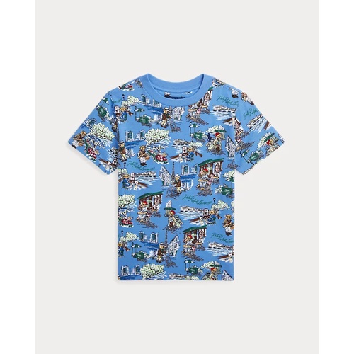 폴로 랄프로렌 Polo Bear Paris-Print Cotton Jersey Tee